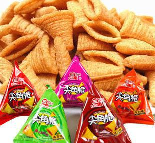 三惠尖角脆 五種口味妙脆角，休閑零食新選擇，膨化食品整箱批發指南
